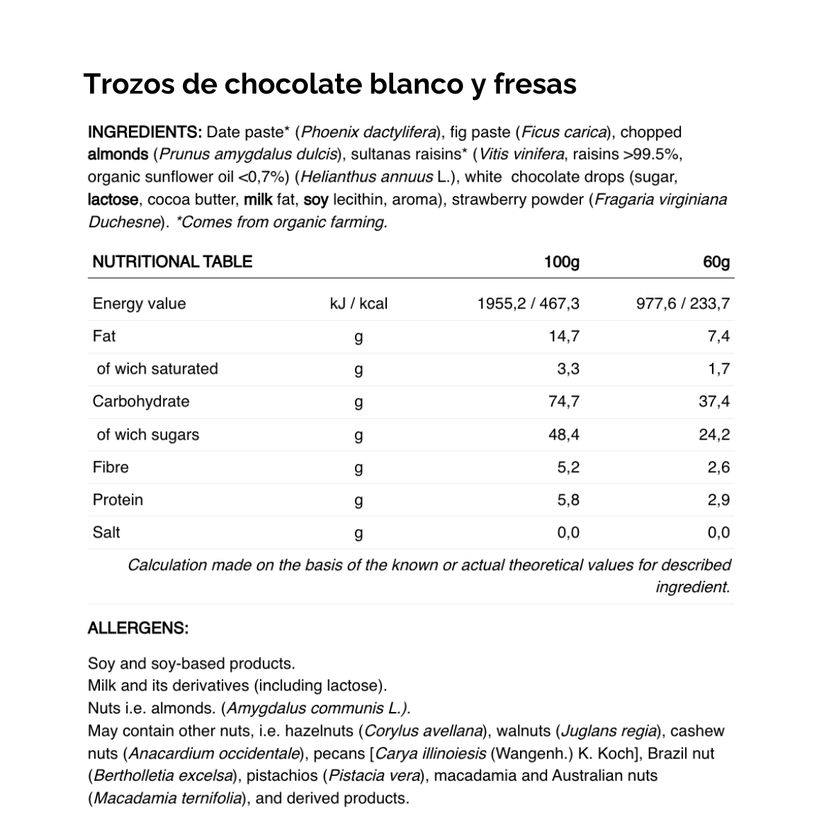 Barra Endurance Fuel 226ers de 60 g - Süpp