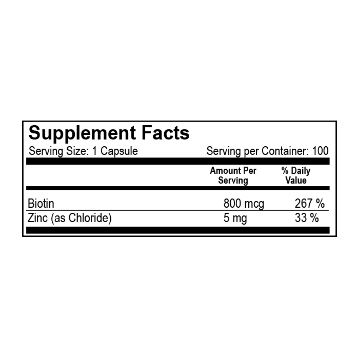 Biotina 800 Mcg + Zinc - Süpp