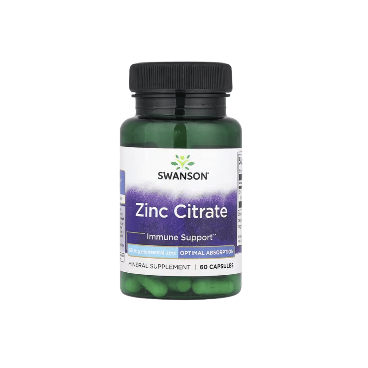 Citrato de Zinc 50 mg 60 Cápsulas - Swanson - Süpp