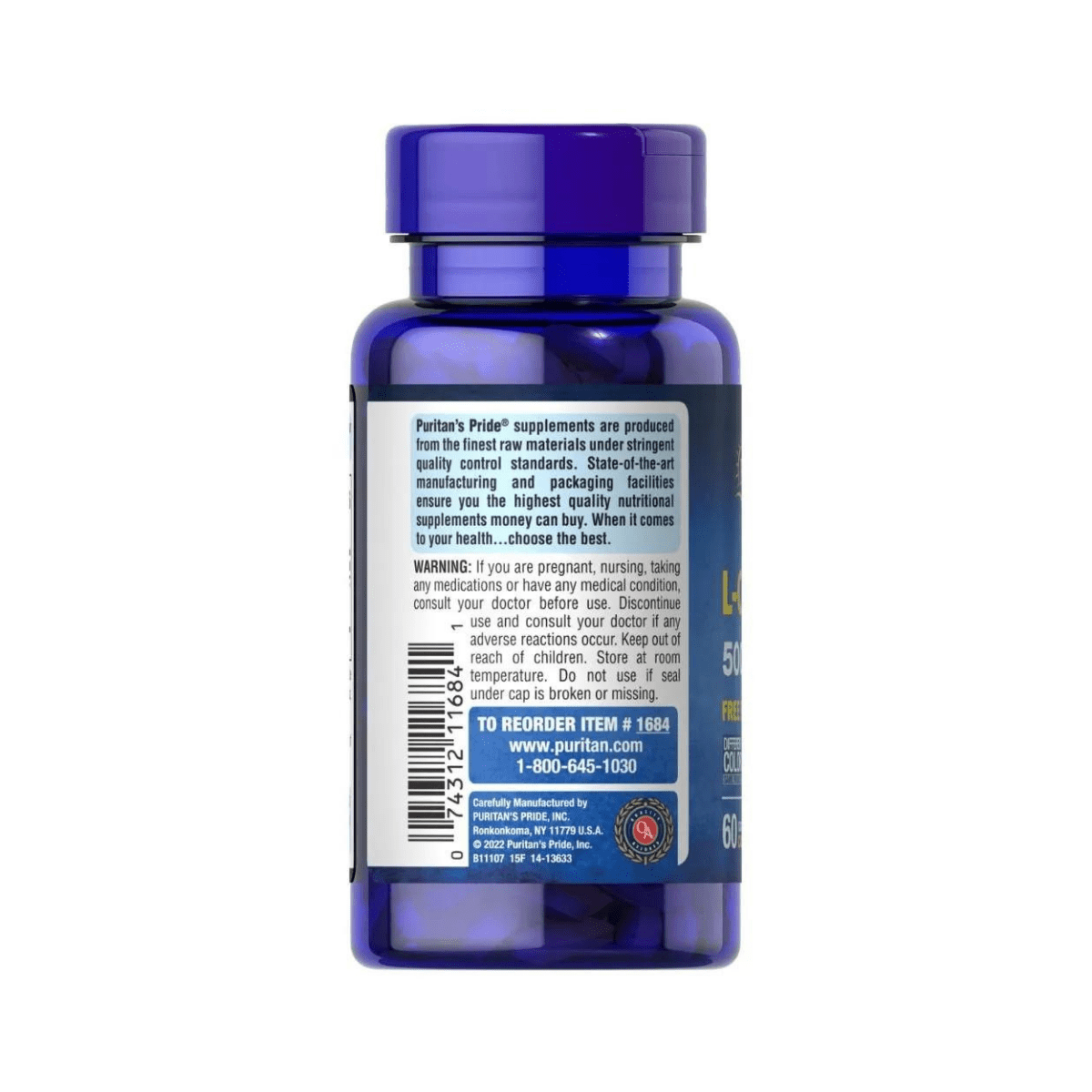 L - Carnitina 500 mg 60 Cap - Süpp