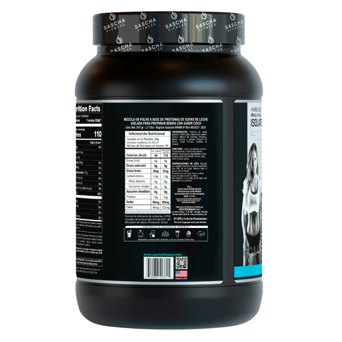 Proteína Sascha Fitness sabor a Coco 2lb - Süpp