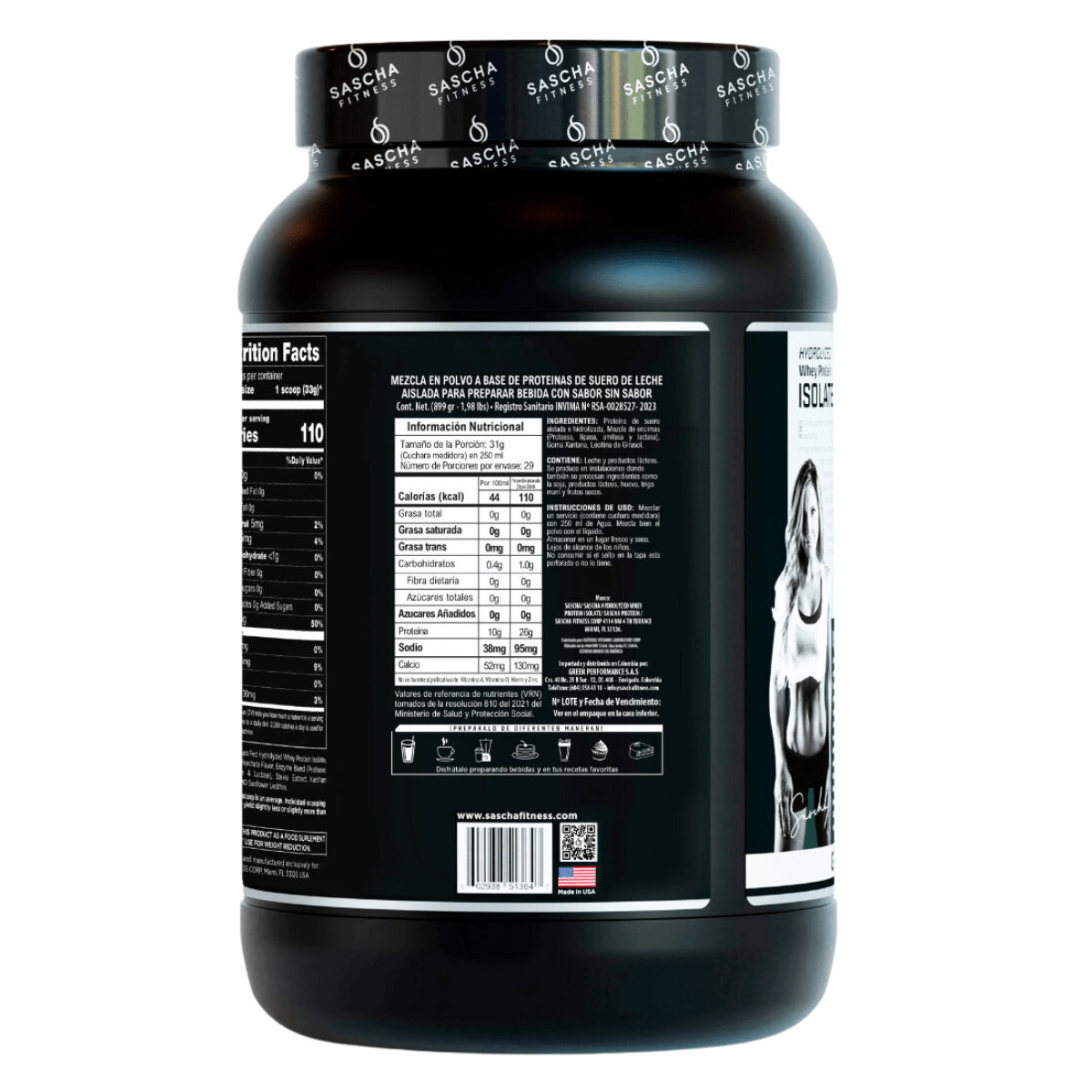 Proteína Sascha Fitness sabor Natural 2lb - Süpp